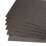 Malakos Elegant 6 Washable Table Mat Set (Black & Silver)