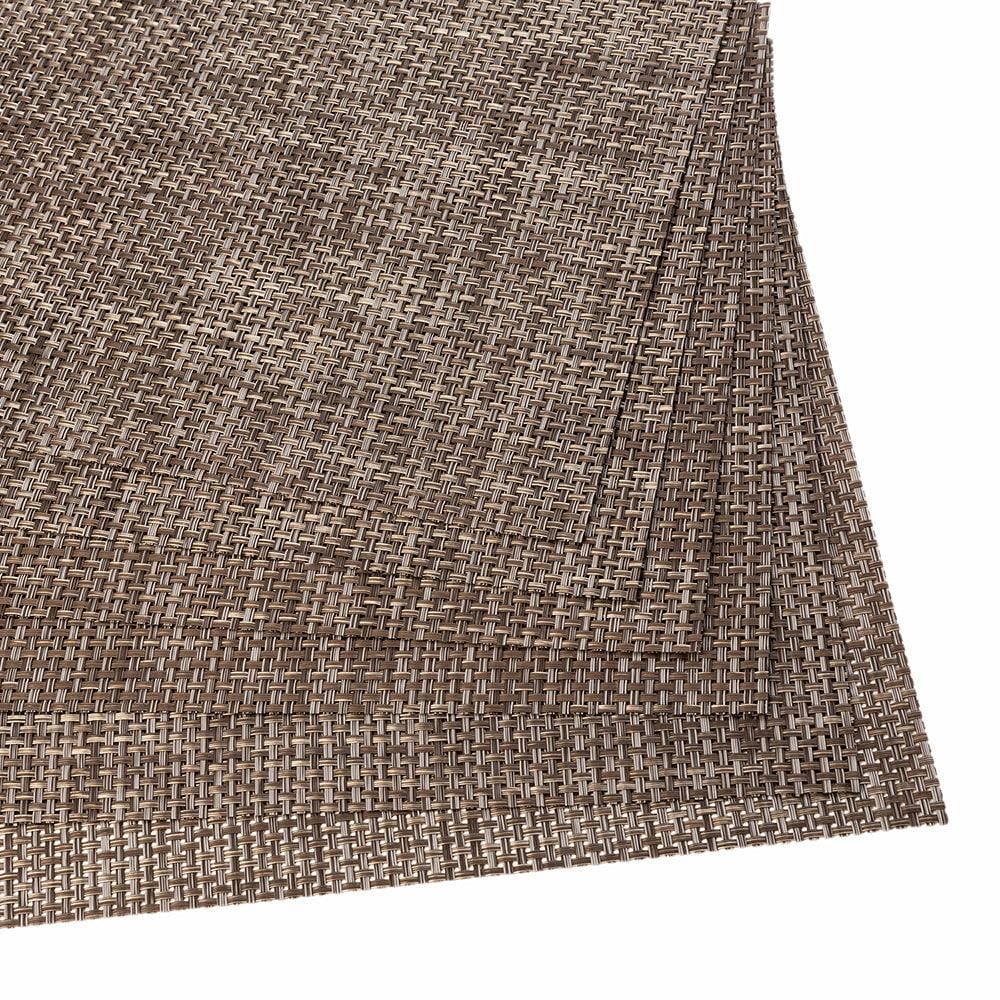 Malakos Elegant 6 Washable Table Mat Set (Light Gray & Brown)