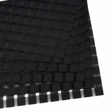 Malakos Hollow Squares 6 Washable Table Mat Set (Black)