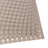 Malakos Hollow Squares 6 Washable Table Mat Set (Light Beige Brown)