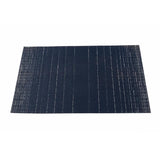 Malakos Wirey Lined 6 Washable Table Mat Set (Navy Blue)