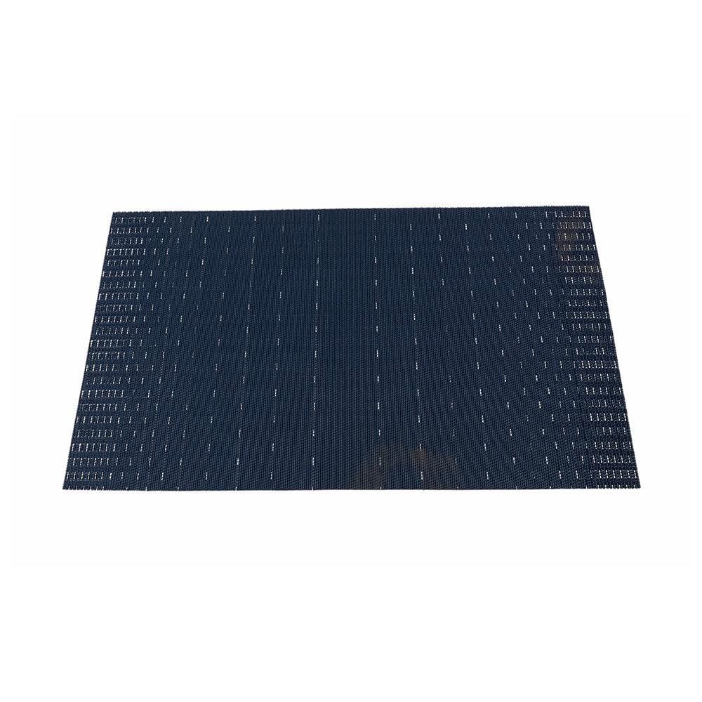 Malakos Wirey Lined 6 Washable Table Mat Set (Navy Blue)