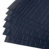 Malakos Wirey Lined 6 Washable Table Mat Set (Navy Blue)