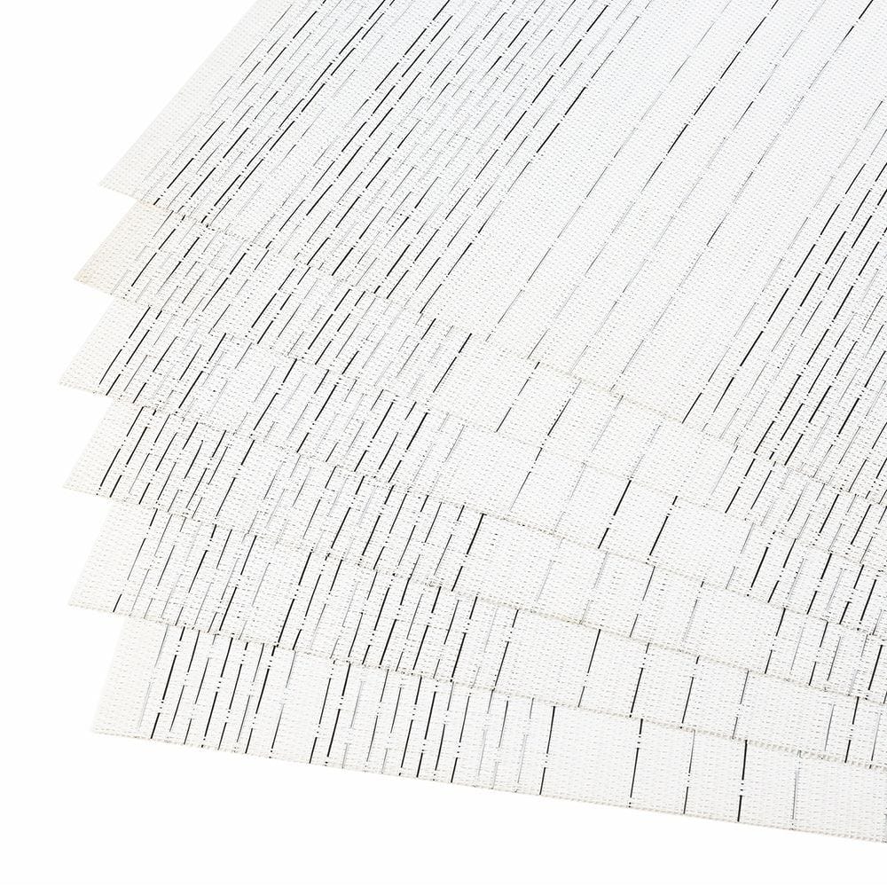 Malakos Wirey Lined 6 Washable Table Mat Set (White)