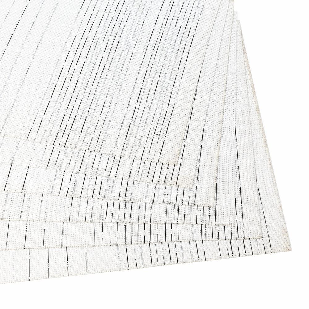 Malakos Wirey Lined 6 Washable Table Mat Set (White)