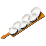 Splendor Serving Platter with 6 Stylish Serving Bowls on Wooden Tray Set