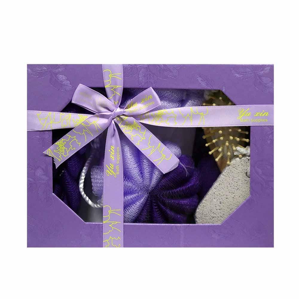 5 Piece Spa Bath Hamper Gift Set (Purple)