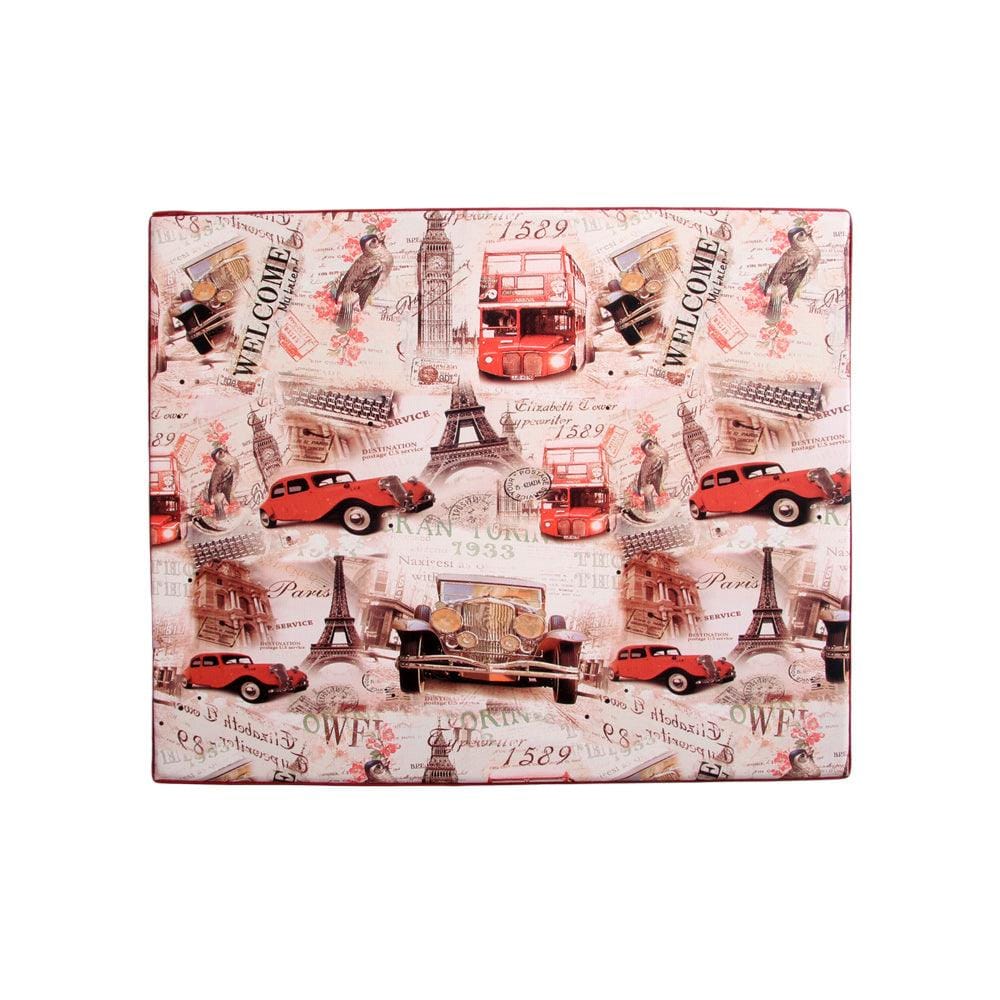 Red Square Sassy Storage Boxes - Jute & PU (Set of 3) (Large)