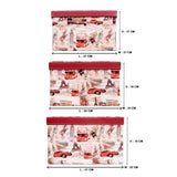 Red Square Sassy Storage Boxes - Jute & PU (Set of 3) (Large)