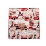 Red Rectangle Sassy Storage Boxes - Jute & PU (Set of 3) (Medium)