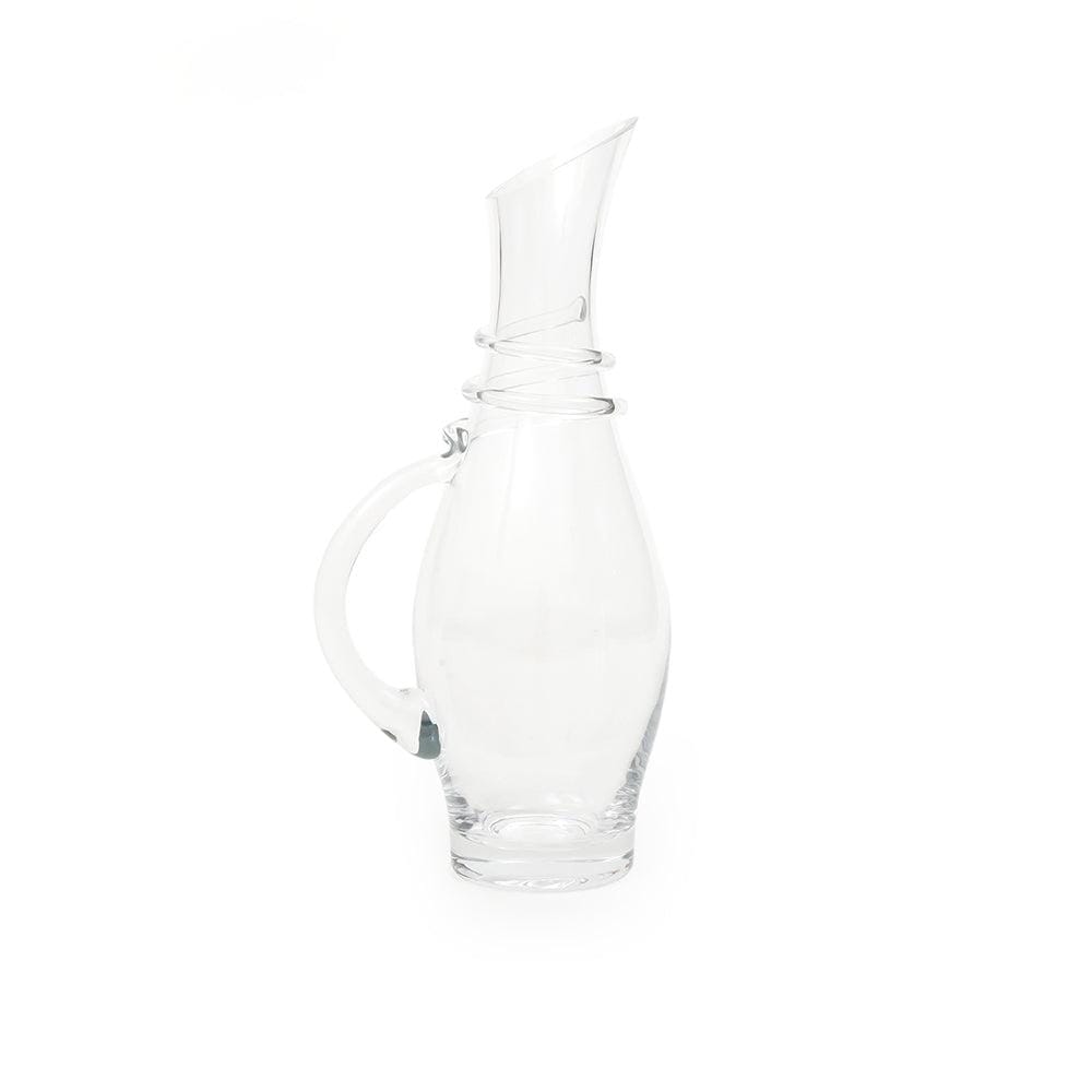 Tri-Swirl Crystal Glass Wine Decanter Jug with Handle (1200 ml)