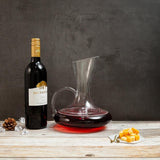 Crystal Glass Broad Bottom Reveller Wine Decanter with Handle (1500 ml)