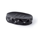 Seramica Luxury Black Ceramic 4 Piece Bathroom Set - Diamonds Insets