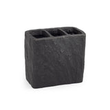 Seramica Luxury Resin Stoneware 4 Piece Bathroom Set - Black Stone