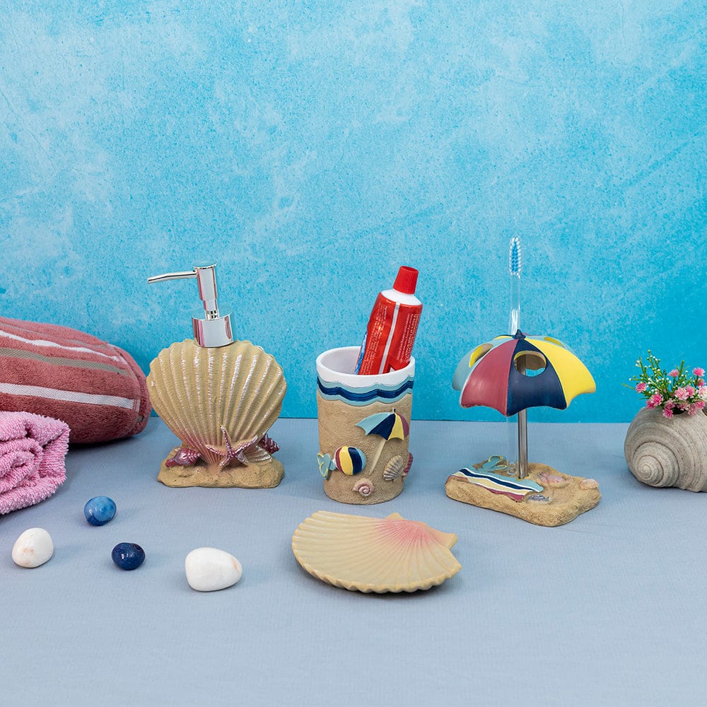 Seramica Luxury Resin Kids 4 Piece Bathroom Set - Colorful Beach