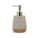 Seramica Luxury Resin 4 Piece Bathroom Set - Grainy Stone on Light Wood