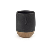 Seramica Luxury Resin 4 Piece Bathroom Set - Black Stone on Light Wood