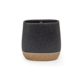 Seramica Luxury Resin 4 Piece Bathroom Set - Black Stone on Light Wood