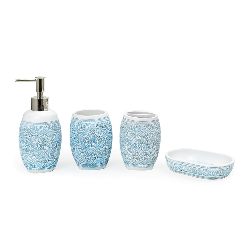 Seramica Luxury Resin 4 Piece Bathroom Set - Blue Traditionals