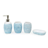 Seramica Luxury Resin 4 Piece Bathroom Set - Blue Traditionals