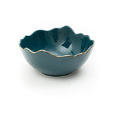 Green Phnom Pehn Ceramic Bowls with Gold Border - Large - Set of 2