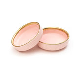 3.5 Inch Dessert Plates - Pink with Golden Rim - EZ Life