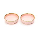 3.5 Inch Dessert Plates - Pink with Golden Rim - EZ Life
