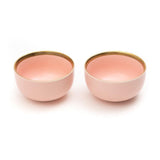 4.5 Inch Bowls - Matt Pink with Golden Rim - EZ Life