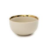 4.5 Inch Bowls - Matt Bone White with Golden Rim - EZ Life