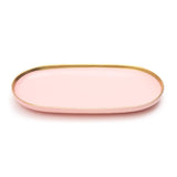 12 Inch Dinner Plate - Matt Pink with Gold Rim - EZ Life