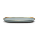 12 Inch Dinner Plate - Matt Gray with Gold Rim - EZ Life