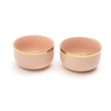 4.55 Inch Dinner Bowl - Glossy Lotus Pink Colour with Gold Lining - EZ Life