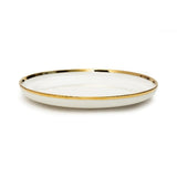 10 Inch Plate - Glossy White with Gold Lining - EZ Life