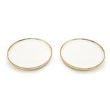 10 Inch Plate - Glossy White with Gold Lining - EZ Life