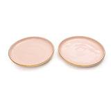 10 Inch Plate -Glossy Lotus Pink Colour with Gold Lining - EZ Life