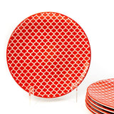 10.5 Inch Rising Red Glazed Plates - EZ Life
