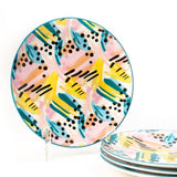 10.5 Inch Artistic Dinner Plates - Colourful - EZ Life