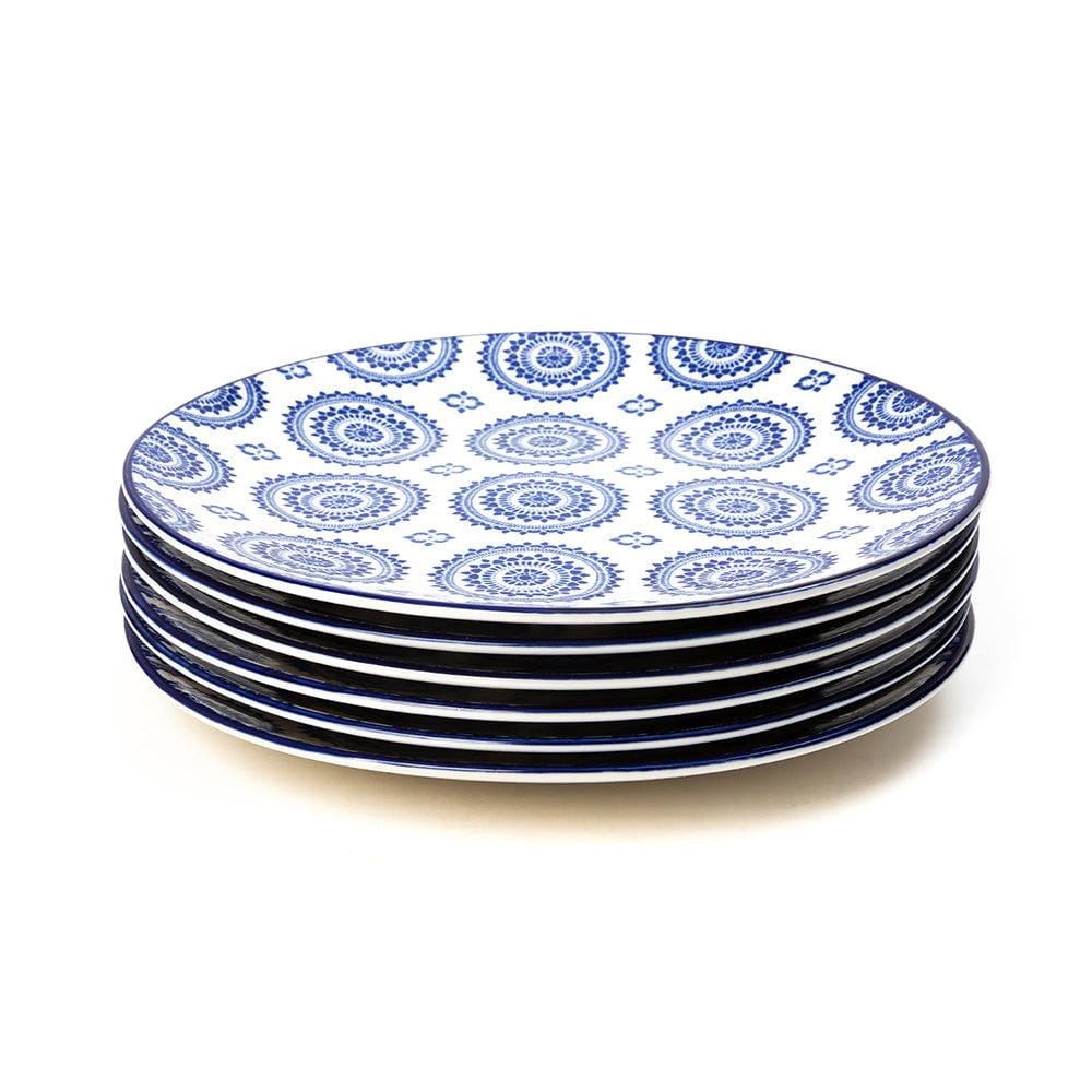 10.5 Inch Blue Banjara Glazed Plates - EZ Life