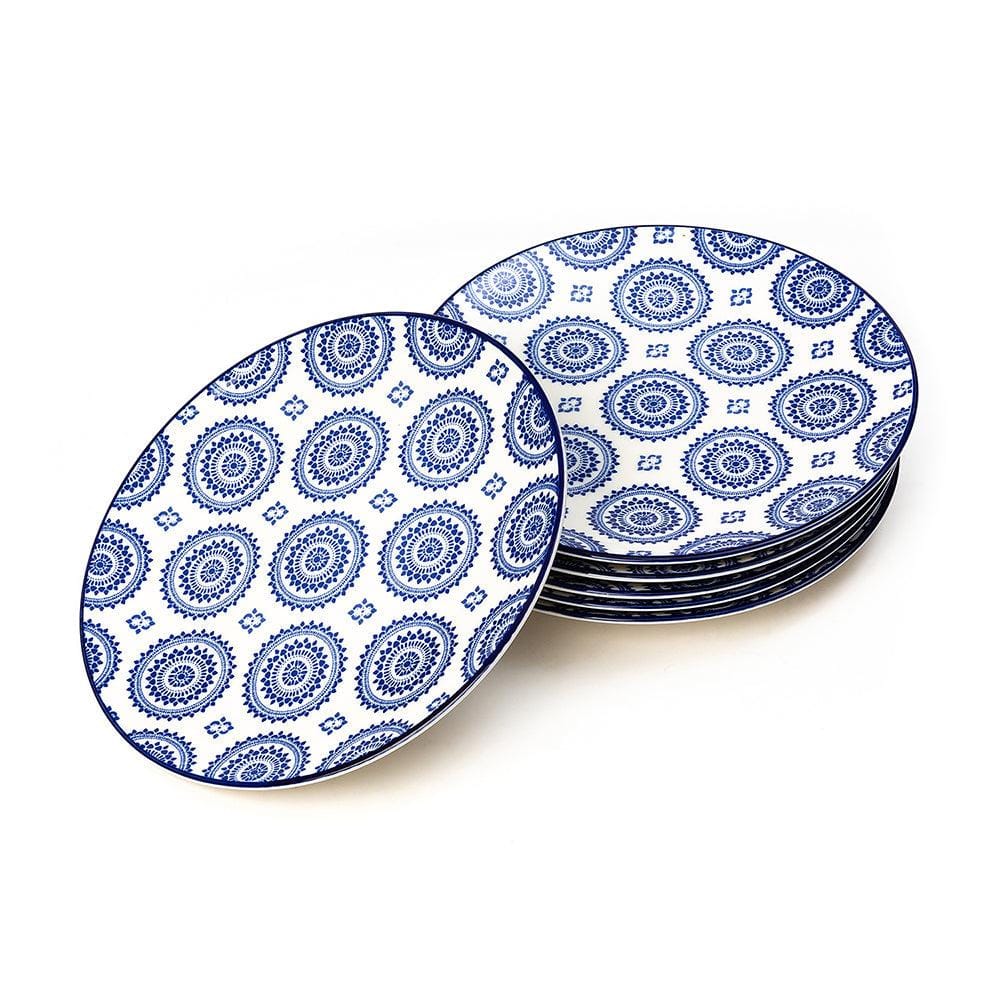 10.5 Inch Blue Banjara Glazed Plates - EZ Life