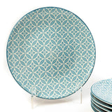 10.5 Inch Light Blue Diamonds Glazed Plates - EZ Life