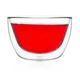 Borosilicate Dazzle Glass Soup Bowls, Insulated Double Wall Glass transparent Bowls for Kitchen, Microwave Safe, Perfect for Hot and Cold Foods, Salad, Fruit, Round Dessert Serving Bowl - 500 ml, Pack of 2