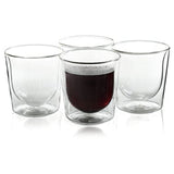 Borosilicate double Wall Delight Glass, Insulated transparent glass, Whiskey, Cocktail Glasses, Lightweight, Dishwasher Safe, Luxury Gift Set for Men or Women, friends, 250 ml, Pack of 2