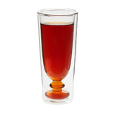 Borosilicate Double Wall Chic Glass, Unique Glass, Glassware Glass Ideal for Juice Lemon Soda Wine Scotch Cocktails & Any Beverage, Party Glass, Whisky Cocktails & Any Beverage - Transparent - 175 ml - Pack of 4