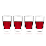 Borosilicate Double Wall Panache Drinks Glass, Insulated Drinking Glasses, Mugs, Coffee Mugs or Tea Cups, Water Glasses, Juice, Lightweight Glass, Transparent - 250 ml - Pack of 1