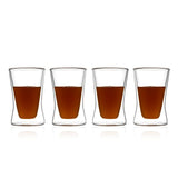 Borosilicate Double Wall Balache Drinks Glass, Insulated Drinking Glasses, Mugs, Coffee Mugs or Tea Cups, Water Glasses, Juice, Lightweight Glass, Transparent - 200 ml - Pack of 2