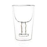 Borosilicate Double Wall Stylish Winestein Glass, Unique Wine Glass, Glassware Glass Ideal for White or Red Wine Party Glass, Whisky Cocktails & Any Beverage - Transparent - 200 ml - Pack of 1