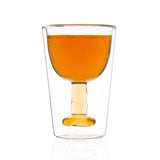 Borosilicate Double Wall Stylish Winestein Glass, Unique Wine Glass, Glassware Glass Ideal for White or Red Wine Party Glass, Whisky Cocktails & Any Beverage - Transparent - 200 ml - Pack of 1