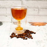 Borosilicate Double Wall Stylish Winestein Glass, Unique Wine Glass, Glassware Glass Ideal for White or Red Wine Party Glass, Whisky Cocktails & Any Beverage - Transparent - 200 ml - Pack of 1