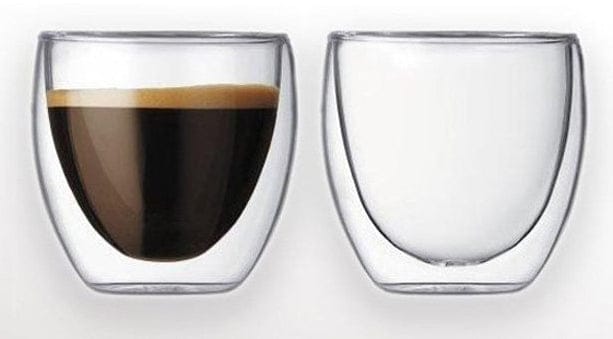 Borosilicate Double Wall Glass Round Insulated Coffee Glass,Coffee Mug,Juice Glass,Espresso Cups,Tea Cups,Drinking serveware gifts glasses - Microwave & dishwasher safe-Transparent- 200ml- Pack of 1