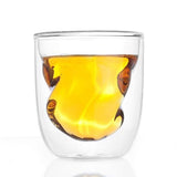 Borosilicate double Wall Twisty Glass, Insulated transparent glass, Whiskey, Cocktail Glasses, Lightweight, Dishwasher Safe, Luxury Gift Set - Transparent - 200 ml, Pack of 1